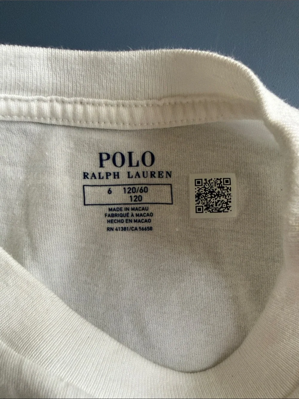 Ralph Lauren White Tee with Polo Bear Holding Beach Ball